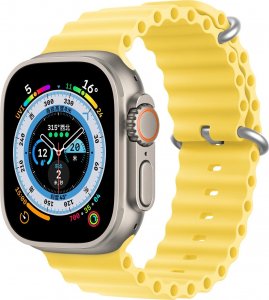 Dux Ducis Dux Ducis Strap pasek Watch 8 / 7 / 6 / 5 / 4 / 3 / 2 / SE (41 / 40 / 38mm) silikonowa opaska bransoletka żółty (OceanWave Version) 1