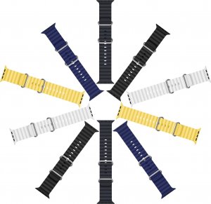 Dux Ducis Dux Ducis Strap pasek Watch 8 / 7 / 6 / 5 / 4 / 3 / 2 / SE (41 / 40 / 38mm) silikonowa opaska bransoletka szary (OceanWave Version) 3