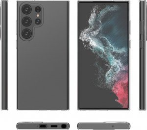 Hurtel Ultra Clear 0.5mm etui Samsung Galaxy S23 Ultra cienki pokrowiec przezroczyste 3