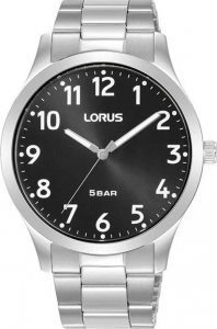 Zegarek Lorus Zegarek Lorus męski klasyczny RRX95HX9 czarna tarcza 1