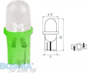 Bosma Żarówka LED Bosma 12V T10 zielona 4