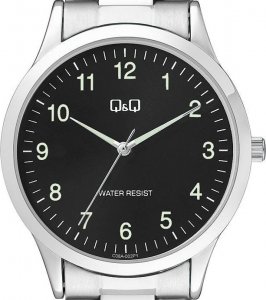 Zegarek Q&Q Zegarek QQ C08A-002P Męski Klasyczny Czarna Tarcza 2