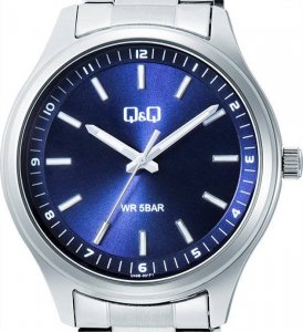 Zegarek Q&Q Zegarek QQ Q49B-001P Męski Klasyczny Niebieski 50M 2