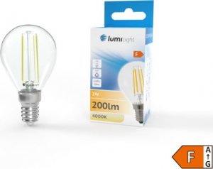 Lumilight ŻARÓWKA LED E14 2W FILAMENT OZDOBNA B. NEUTRALNA 1