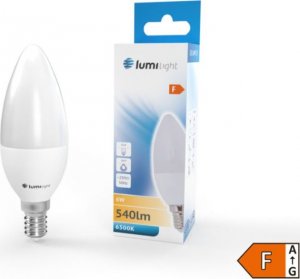 Lumilight ŻARÓWKA LED E14 6W 540LM C37 ŚWIECZKA BARWA ZIMNA 1