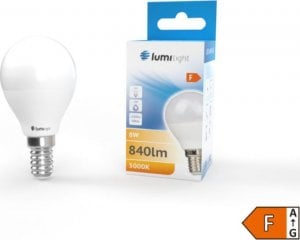 Lumilight ŻARÓWKA LED E14 8W 840LM G45 KULKA BARWA CIEPŁA 1