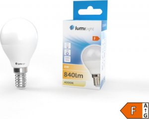 Lumilight ŻARÓWKA LED E14 8W 840LM G45 KULKA B. NEUTRALNA 1