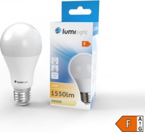 Lumilight ŻARÓWKA LED E27 15W 1550LM A60 B. NEUTRALNA AL+PC 1