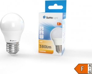 Lumilight ŻARÓWKA LED E27 4W 380LM G45 KULKA BARWA CIEPŁA AL 1