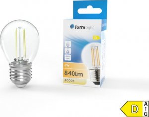 Lumilight ŻARÓWKA LED E27 6W FILAMENT OZDOBNA B. NEUTRALNA 1