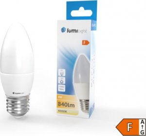 Lumilight ŻARÓWKA LED E27 8W 840LM C37 ŚWIECZKA B. NEUTRALNA 1