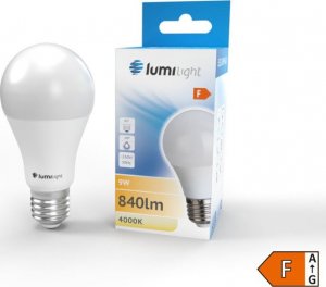 Lumilight ŻARÓWKA LED E27 9W 840LM A60 B. NEUTRALNA AL+PC 1