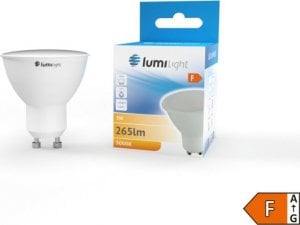 Lumilight ŻARÓWKA LED GU10 3W BARWA CIEPŁA 240LM JDR AL+PC 1