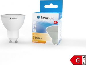 Lumilight ŻARÓWKA LED GU10 4,3W BARWA CIEPŁA 330LM JDR AL+PC 1