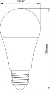 Milagro Żarówka ledowa EKZA7793 9W E27 A60 3000K biała ciepła 2