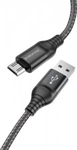Kabel USB BOROFONE KABEL BX56 DELIGHTFUL - USB NA MICRO USB - 2,4A 1 METR CZARNY 1