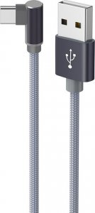 Kabel USB USB-A - USB-C 1 m Szary (KABAV1247) 1