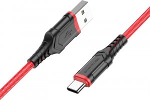 Kabel USB USB-A - USB-C 1 m Czerwony (KABAV1325) 1