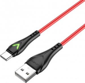 Kabel USB USB-A - USB-C 1 m Czerwony (KABAV1277) 1