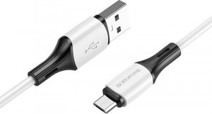 Kabel USB USB-A - microUSB 1 m Biały (KABAV1354) 1
