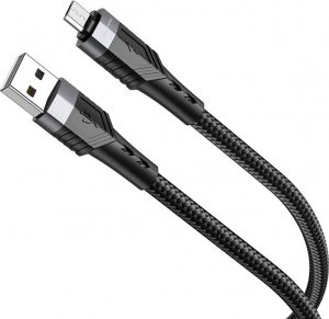Kabel USB BOROFONE KABEL BU35 INFLUENCE - USB NA MICRO USB - 2,4A 1,2 METRA CZARNY 1