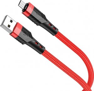 Kabel USB BOROFONE KABEL BU35 INFLUENCE - USB NA MICRO USB - 2,4A 1,2 METRA CZERWONY 1