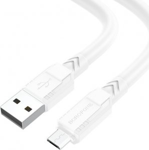 Kabel USB BOROFONE KABEL BX81 GOODWAY - USB NA MICRO USB - 2,4A 1 METR BIAŁY 1