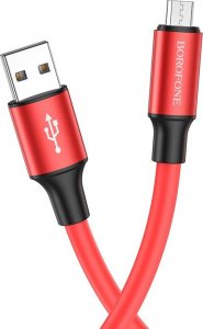 Kabel USB BOROFONE KABEL BX82 BOUNTIFUL - USB NA MICRO USB - 2,4A 1 METR CZERWONY 1