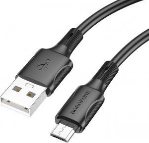 Kabel USB BOROFONE KABEL BX80 SUCCEED - USB NA MICRO USB - 2,4A 1 METR CZARNY 1