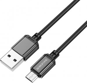 Kabel USB USB-A - microUSB 1 m Czarny (KABAV1494) 1