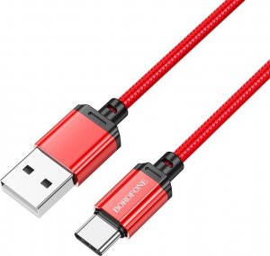 Kabel USB USB-A - USB-C 1 m Czerwony (KABAV1497) 1