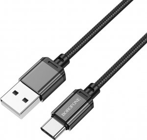 Kabel USB BOROFONE KABEL BX87 SHARP - USB NA TYP C - 3A 1 METR CZARNY 1