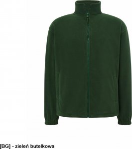 JHK FLRA 300 - bluza z mikropolaru, wykończenie antypilingowe, suwak w kolorze polaru - leśny zielony S 20