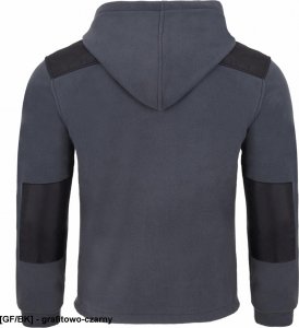 JHK FLRA 340 BUS HOOD PREMIUM - bluza polarowa z odpinanym kapturem 350-360 g/m2 - grafitowo-czarny S 2
