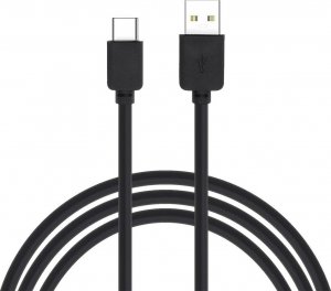 Kabel USB KABEL - USB NA TYP C - 1 METR CZARNY (FAST CHARGE) 1