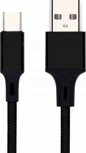 Kabel USB Pawonik USB-A - USB-C 1 m Czarny (177) 1