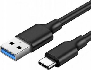 Kabel USB Pawonik USB-A - USB-C 2 m Czarny (6957303824670) 1