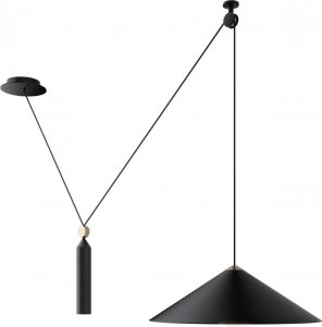 Lampa wisząca Maytoni Loftowa lampa wisząca Peso P080PL-01B trójkątny klosz czarny 1