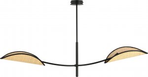 Lampa wisząca Orno PETALO lampa wisząca, moc max.2x40W, E14, czarna-ratan 1