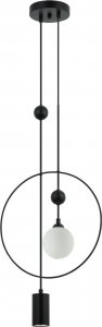 Lampa wisząca Italux Lampa wisząca Trosti PND-428892-BK do salonu koło czarne 2