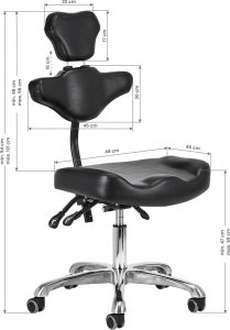 Krzesło biurowe Activeshop Krzesło do tatuażu PRO-INK 973 7