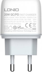 Ładowarka LDNIO Ładowarka sieciowa LDNIO A2424C USB, USB-C 20W + Kabel microUSB 2