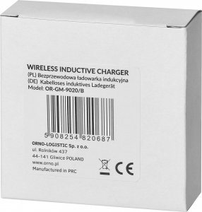 Ładowarka Orno Bezprzewodowa ładowarka indukcyjna, czarna 2