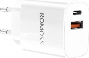 Ładowarka Romoss Ładowarka sieciowa Romoss AC20T, USB + USB-C, 20W (biała) 1