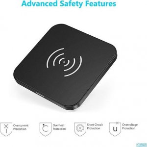 Ładowarka ŁADOWARKA INDUKCYJNA BEZPRZEWODOWA QI UNIWERSALNA FAST CHARGE - T-511 KWADRATOWA CZARNA (MIN.2A) 2