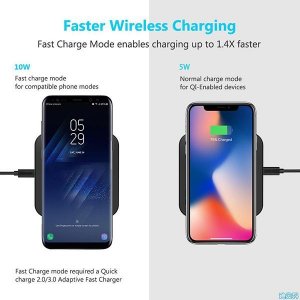 Ładowarka ŁADOWARKA INDUKCYJNA BEZPRZEWODOWA QI UNIWERSALNA FAST CHARGE - T-511 KWADRATOWA CZARNA (MIN.2A) 3