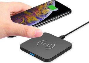 Ładowarka ŁADOWARKA INDUKCYJNA BEZPRZEWODOWA QI UNIWERSALNA FAST CHARGE - T-511 KWADRATOWA CZARNA (MIN.2A) 6