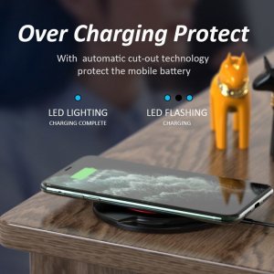 Ładowarka ŁADOWARKA INDUKCYJNA BEZPRZEWODOWA QI UNIWERSALNA FAST CHARGE - C02 UFO 15W CZARNA (MIN.2A) 6