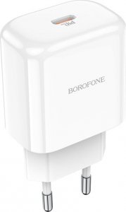 Ładowarka BOROFONE ŁADOWARKA SIECIOWA BN3 PREMIUM - TYP C - QC 3.0 PD 2.0 20W BIAŁA 1