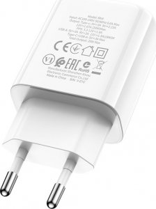 Ładowarka BOROFONE ŁADOWARKA SIECIOWA BN4 POTENTIAL - USB + TYP C - QC 3.0 PD 2.0 20W BIAŁA 3